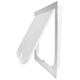 Revival Animal Health Dog Door - Magnador Two-Way Pet Door Mag I Heavy Duty White Large