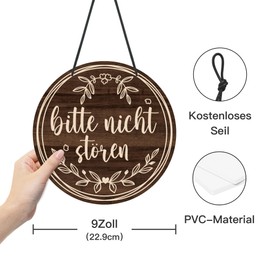Putuo Decor Door Sign Meeting in Progress Please Do Not Disturb Round Therapist Sign PVC Welcome Please Come In Sign for Office Therapy Clinic Double Sided Hanger Sign 9"