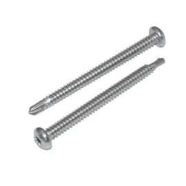 Drilling Screws 5.5 x 60 Pack of 25 Rounded Head Screws TX Shape M Stainless Steel A2 / V2A, Self-Tapping Screws DIN 7504 / ISO 15480 - Rust-Free