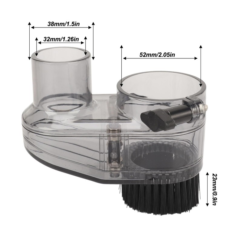 CNC Router Dust Shoe 52mm Diameter Transparent Design Nylon Brush