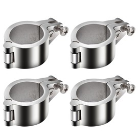 Bimini Top Deck Hinge, Bimini Tops Hardware with Pin Ring, Stainless Steel Bimini Top Hardware, Boat Hardware with Installation Screws, for Fixing Boat Parasol