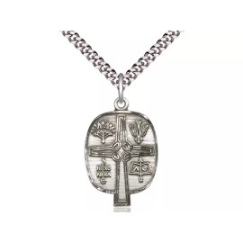 Bliss Sterling Silver Presbyterian Medal Pendant Necklace 24" Chain GiftBox