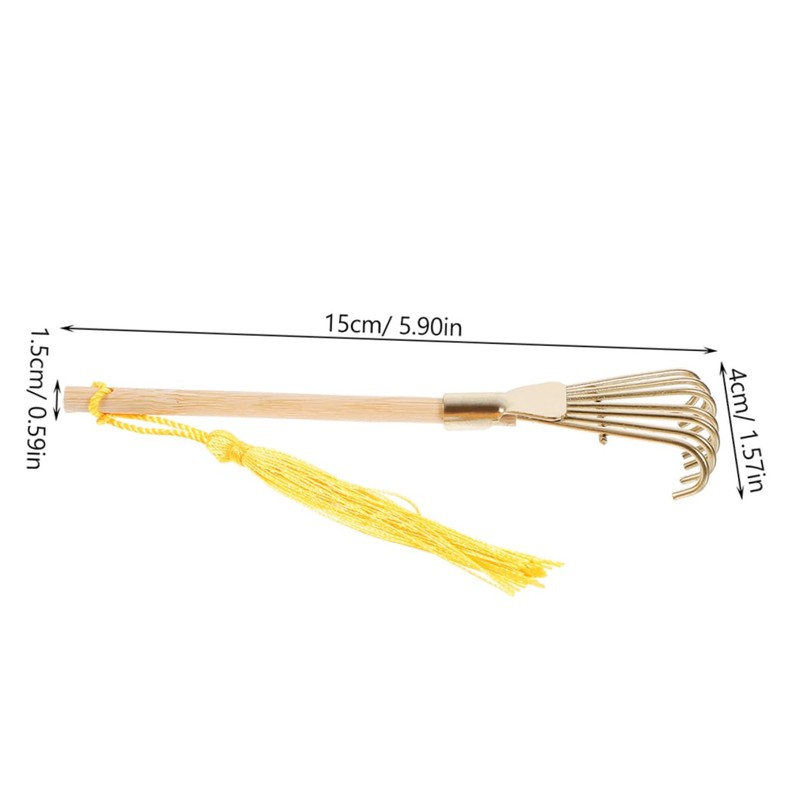 IWOWHERO Meditation Rake for Zen Garden Mini Zen Garden Metal