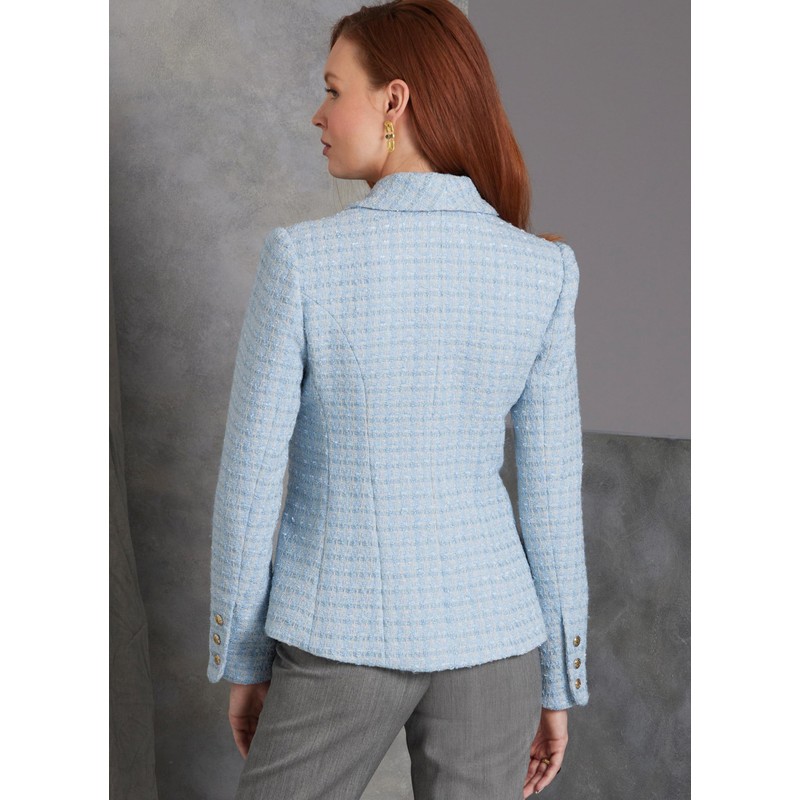 Vogue Ladies Sewing Pattern Set Semi Fitted Lined Jacket Design