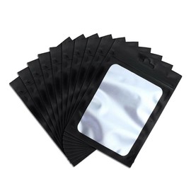 200X Matte Shiny Zip Lock Seal Bags Aluminum Foil Resealable Packing Bag Pouch for Food and Retail Packaging