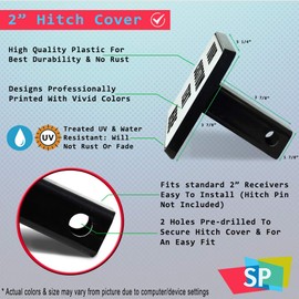 Style In Print Trailer Hitch Cover Adventure Awaits Mountains Other Hobbies Plastic 2 Inches Truck Receiver Black Border Design Only