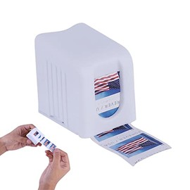 Postage Stamp Dispenser for Roll of 100 Stamps,Stamp Roll Holder for US Forever Stamps,Stamps Dispenser for Desk Table Organizer Home Office Supplies