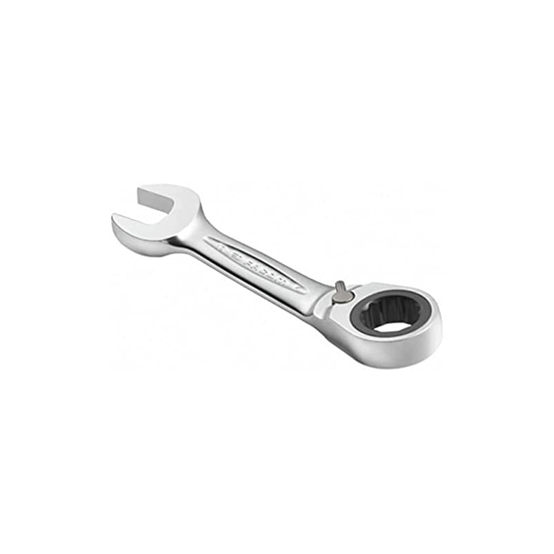 Facom Metric Short Ratchet Combination Wrench, Silver, 8 mm