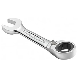 Facom Metric Short Ratchet Combination Wrench, Silver, 8 mm
