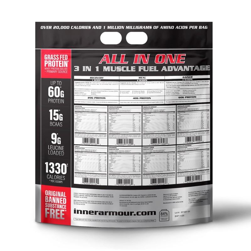 Inner Armour Anabolic Peak 3-in-1 Muscle Mass Gainer – Grass-Fed
