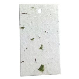 Of The Earth Handmade Paper - Wildflower Seed Paper Hang Tag with Petals and Seeds - 3" x 2" - Set of 96 (03s Swiss Chard)