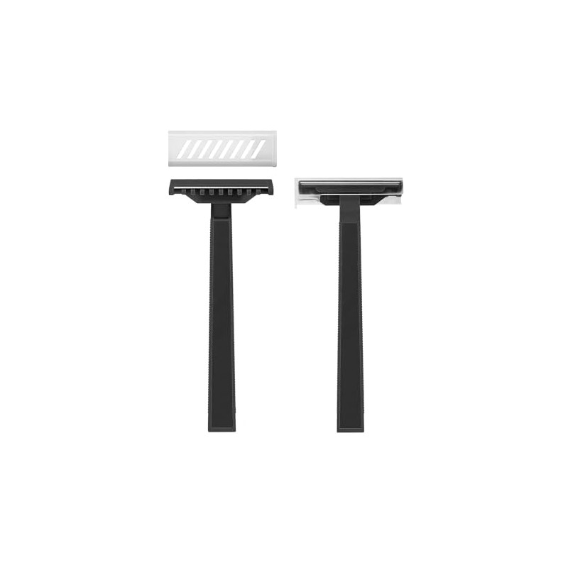 WARRIOR Disposable Razor, Black Disposable Steel Blade for Cleaning Men/Women,