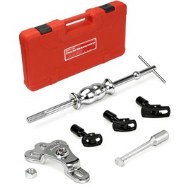 limontek 8 Piece Slide Hammer Puller and Rear Axle Bearing Removal Tool, Axle Seal and Bearing Remover Set with Slide Hammer Yoke and 3 Rear Axle Puller Adapters