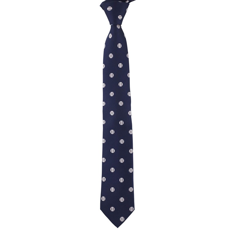 MENDEPOT - Corbata de béisbol con caja de color blanco