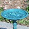 AIHAOKAN 26.6”H×12.3" W Cast Iron Pedestal Bird Bath，Metal Birdbaths Bird