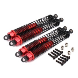 Shock Absorber Damper 130mm Oil Adjustable Alloy Aluminum for RC Car 1/10 Crawler Truck Upgraded Hop-Up Parts HPI HSP Traxxas Losi Axial Tamiya Redcat Himoto Losi(Red)
