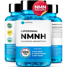 Liposomal NMNH 500 mg - Alternativa de suplemento NMN - Suplementos NAD para mujeres y hombres | Antienvejecimiento saludable - Apoyo celular para ene