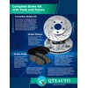 PM Auto Front Drilled Slotted Brake Disc Rotors 296mm Replace