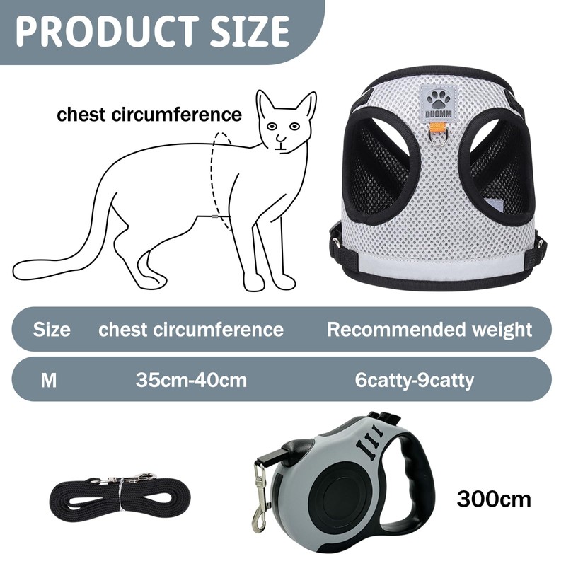 TYXHXTF Cat Harness with Lead, Escape Proof Set, Cats Automatic