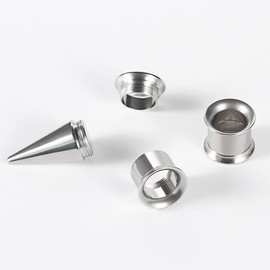 TBOSEN 36PCS Ear Gauge Stretching Kit Stainless Steel Double Flare Alloy Tapers 2 In 1 Plugs Set Eyelet 14G-00G…