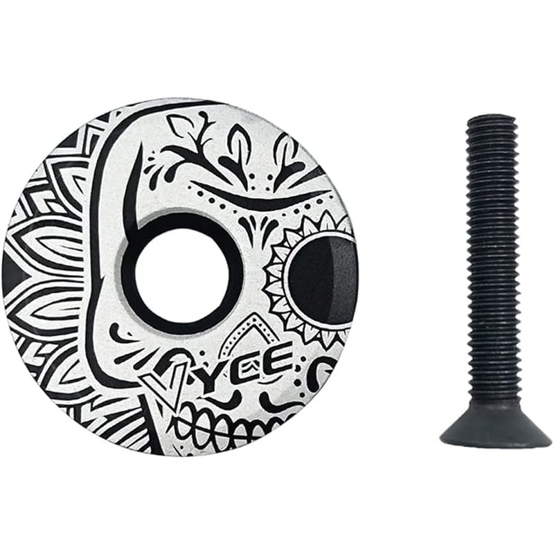 Black Bicycle Front Fork Top Cap, Bicycle Headset Cap and