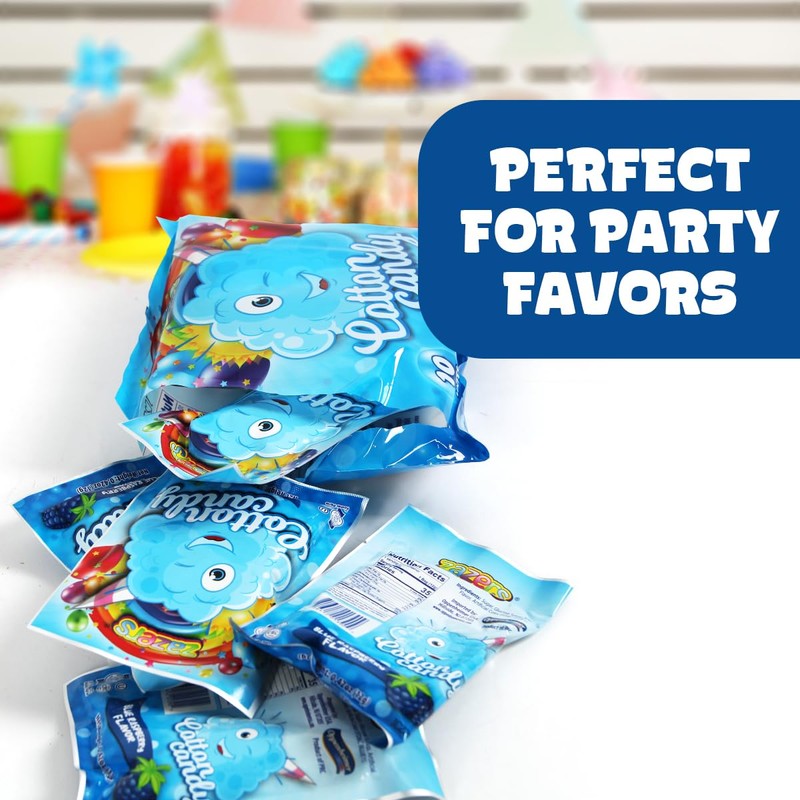 Cotton Candy 10 Pack, 10 Bags each 0.42oz, Blue Raspberry