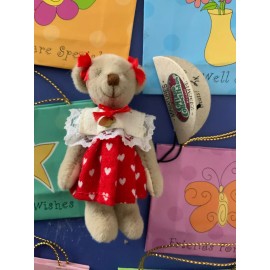 GANZ NOS Ganz cottage collectibles miniatures signed 3” messenger bear w/bag TAMMIE