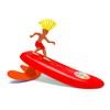 Surfer Dudes Classics Wave Powered Mini-Surfer and Surfboard Beach Toy