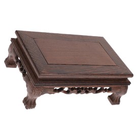 ULTECHNOVO Multi Use Wooden Display Stand Sturdy Pedestal for Flower Pots Craft Statues and Indoor Decor Elegant Showcase for Home Office Prevents Floor Wear