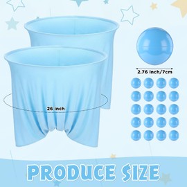 22 Pcs Funny Baby Shower Games Oversized Diaper Toss Game How Many Balls Can You Catch in Your Big Diaper Gender Reveal Party Game for Adults (Blue Ball)