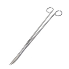 A2Z-Aquascaping Maintenance Tools Accessories,Anti-Rust Stainless Steel Tweezers Scissors Spatula for Aquarium Tank Clean, Fish Tank, Bonsai, Algae Scrapers (12" Scissors - Curved - Silver)