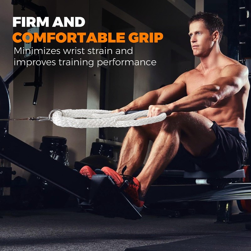 DASKING Tricep Rope Pull Down Attachment, Soft Ergonomic Triceps Rope