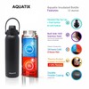 Aquatix Double Wall Insulated 32 Ounce Black Bottle with Silicon