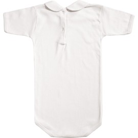 BABIDU Unisex_Baby 1192 Body Cuello Bebe Manga Corta Christening Gown, Beige (Beige 4), 92