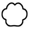 Paw Print Cookie Cutter with Easy to Push Design