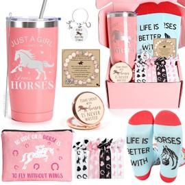 Frerdui Horse Gifts for Girls 6-12 10-12, Horse Stuff Accessories Gift for Horses Lovers Women Girl, Just a Girl Who Loves Horses, Equestrian Gift