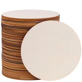 Aufondof 30 Pcs Wood Rounds Discs for Crafts 4 inch Unfinished Wood Crafts Wood Blanks Circles for Crafts Wooden Discs for DIY Christmas Home Decor Painting and DIY Home Decor