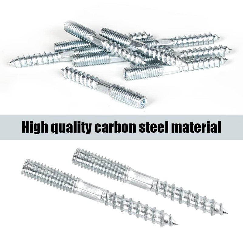 Jinsion Pack of 10 hanger bolts M8 x 60 mm,