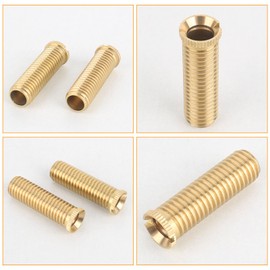 Hollow Screw Sink 2 Pieces Hollow Screw 30 mm Aluminium Drain Strainer Screw for Strainer Basket Valves Copper with 1.5 Inch and 3.5 Inch Drain Valve Sink Kitchen Drains Drain Set Accessories (M12)