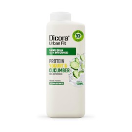 Dicora Urban Fit Shower Cream - In Shower Body Lotion with 24 Hour Softness, Hydration - Wet Skin Moisturizer - Protein Yogurt and Cucumber - 13.5 oz