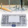 180 Pieces M3 M4 M5 M6 Stainless Steel Flat Head