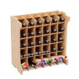Bucasso Paint Rack Organizer for 30 Bottles of Paints, Plastic Model Paint Rack, Craft Supplies Storage, MDF Material, Model Tools Storage Suitable for Tamiya Paints, Miniature Model Paint Set GK9