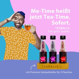 Teaballs Set of Berries with Raspberry, Wild-Berry, Strawberry, Pack of 3, for 225 Cups