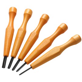 WILLBOND 5 Pcs Linocut Carving Tools Set Triangular Linoleum Carving Tools Wood Carving Knife Chisel V Shaped Carving Tools for Linocut Printmaking Woodcarving (1.5mm 2mm 3mm 4mm 5mm)