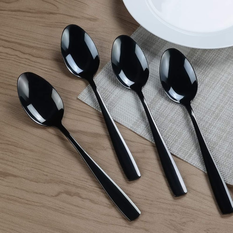 Neadas Black Stainless Steel Table Spoons - Stainless Steel Spoons