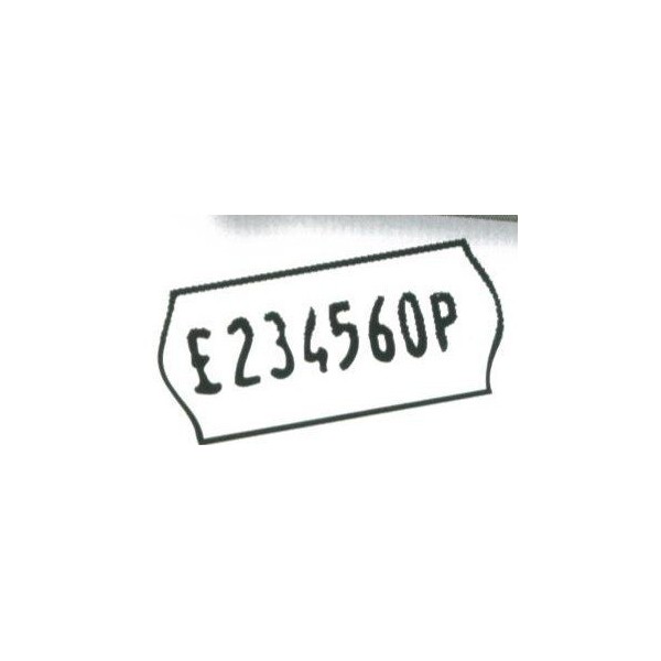 kilk - 10 Rolls 26mmx12mm White Price Labels for Pricing