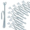 Cionyce 32 Pcs Metal Drapery Hooks Silver Curtain Pins 3"