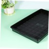 Gatuida 2pcs Black Root Control Flower Pot Tray Lightweight Plastic