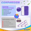 KEEPOW 6 PCS Reusable Mop Pads Compatible with Flash Powermop,