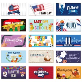 Wxiben Holiday Calendar Refrigerator Magnets - 42Pcs Memorial Father's Day Juneteenth First Day of School Fridge Holiday Magnet Seasonal Magnetic Calendar for for Home Classroom Festival Whiteboard